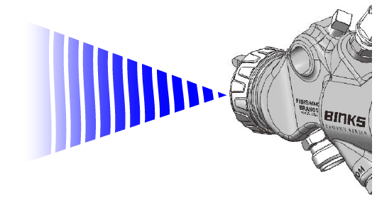 Jerky or fluttering spray